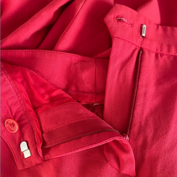 MOD DALTON Made In Italy Women’s Xmas Red Wide Leg w/Belt Loops Pants-Size L/XL - Picture 4 of 7